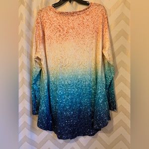 Pixie Lady Multicolored Ombré Lines Tunic